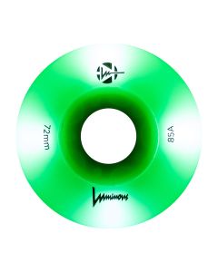 RUEDAS LED LUMINOUS 72MM 85A GREEN APPLE GLOW (PACK 4)