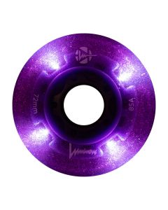 RUEDAS LED LUMINOUS 72MM 85A PURPLE HAZE PURPLE HUB (PACK 4)