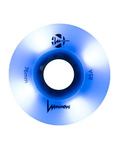 LUMINOUS 76MM 85A BLUE OCEAN GLOW LED WHEELS (4 PACK)