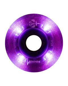 LUMINOUS 76MM 85A PURPLE HAZE LED WHEELS (4 PACK)