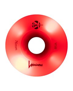 LUMINOUS 76MM 85A RED-RED LED WHEELS (4 PACK)
