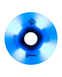LUMINOUS 90MM 85A BLUE OCEAN GLOW + BLUE LED LED WHEELS (4 PACK)