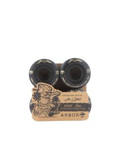 RUEDAS LONGBOARD ARBOR SIGNATURE SUAVE AXEL SERRAT 58MM 80A NEGRO (PACK 4)