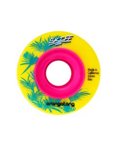 RUEDAS LONGBOARD ORANGATANG SKIFF 62MM 86A AMARILLO