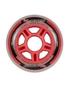POWERSLIDE PS ONE 76MM 82A RED WHEELS + BEARINGS (PACK 8)