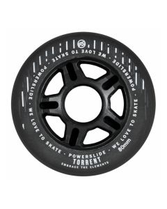 POWERSLIDE TORRENT RAIN 80MM 84A BLACK WHEELS (4 PACK)