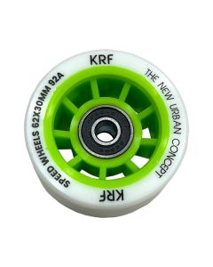 QUAD KRF 62MMX30MM ABEC 9 GREEN WHEELS (8 PACK)