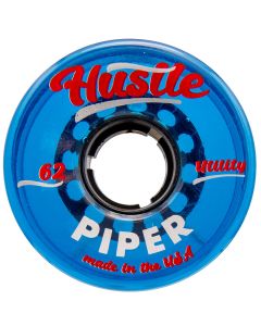 RUEDAS QUAD PIPER HUSTLE 62MM 82A CLEAR BLUE-BLACK (PACK 4)