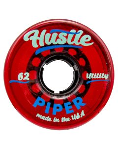 RUEDAS QUAD PIPER HUSTLE 62MM 82A CLEAR RED-BLACK (PACK 4)