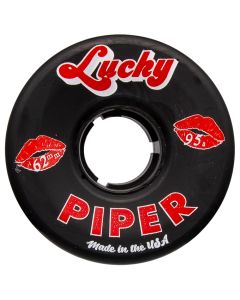 PIPER LUCKY 62MM 95A BLACK-BLACK QUAD WHEELS (4 PACK)