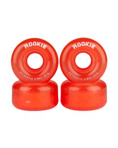 RUEDAS QUAD ROOKIE DISCO ROJO TRANSPARENTE 58MM 80A (PACK 4)