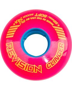 REVISION CLINGER INDOOR 59MM 74A PINK-BLUE WHEELS (4 PACK)