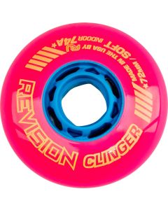 REVISION CLINGER INDOOR 72MM 74A PINK-BLUE WHEELS (4 PACK)