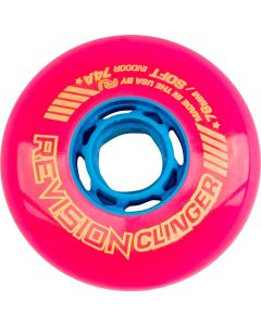 REVISION CLINGER INDOOR 76MM 74A PINK-BLUE WHEELS (4 PACK)