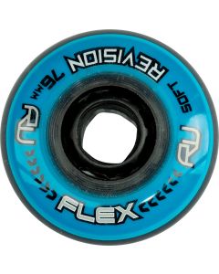 REVISION FLEX SOFT 76MM 76A BLUE-BLACK WHEELS (4 PACK)