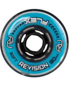 REVISION FLEX SOFT 80MM 76A BLUE-BLACK WHEELS (4 PACK)