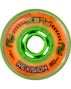 RUEDAS REVISION FLEX XTRA SOFT 80MM 76A ORANGE-GREEN (PACK 4)