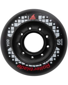 ROLLERBLADE APEX 68MM 80A BLACK WHEELS (4 PACK)