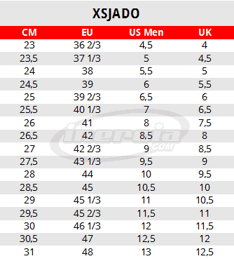 Xsjado Skates Sizing Chart